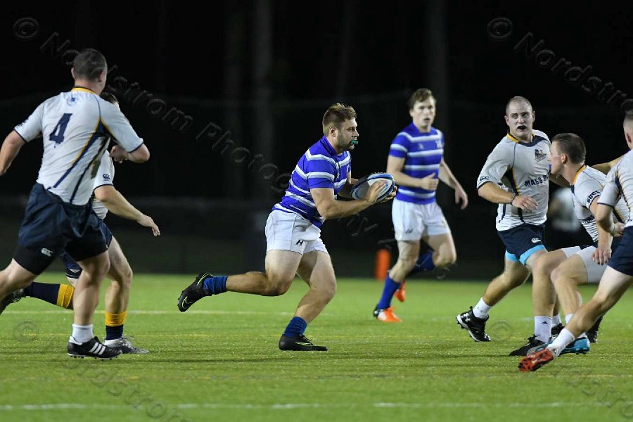 Wheaton Men\'s Rugby vs Mass Maritime.  Photo by Keith Nordstrom